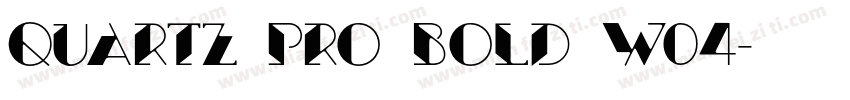 Quartz Pro Bold W04字体转换